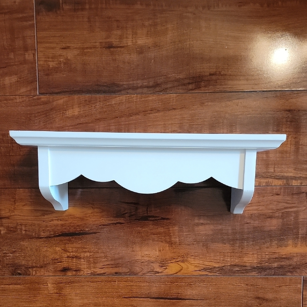 White Display Shelf Cottage Style